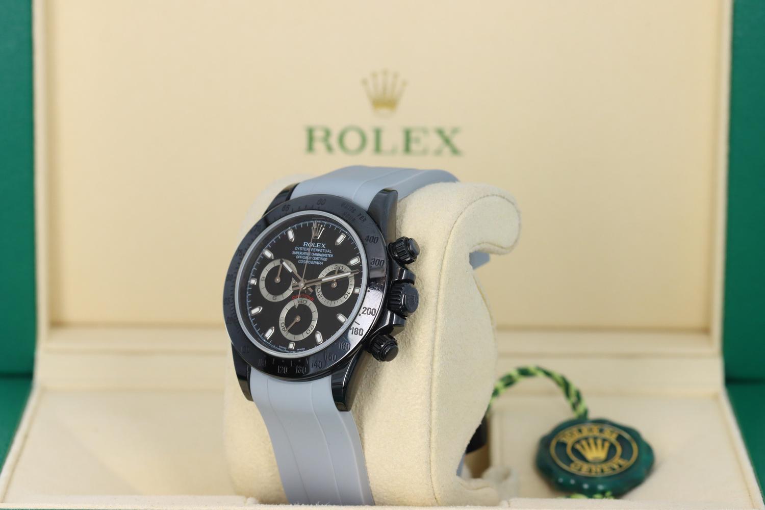 Rolex 116520 Cosmograph Daytona Racing Stealth Bespoke Pure Black ...